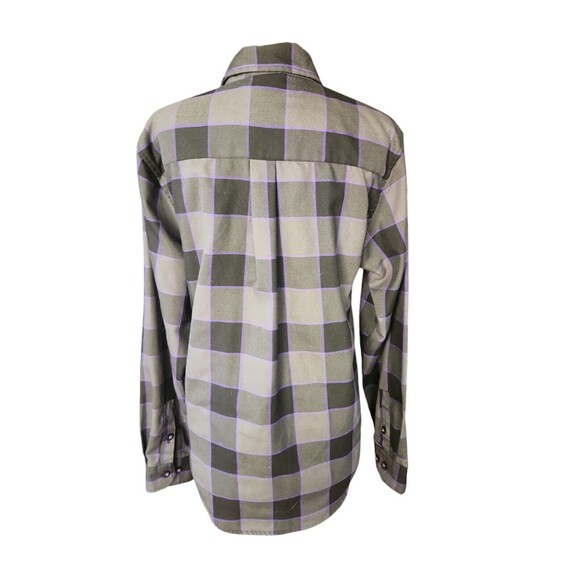 Dixxon Flannel Company The Gift Button Down Mens Medium Skater Grunge Plaid Gray - Picture 3 of 9